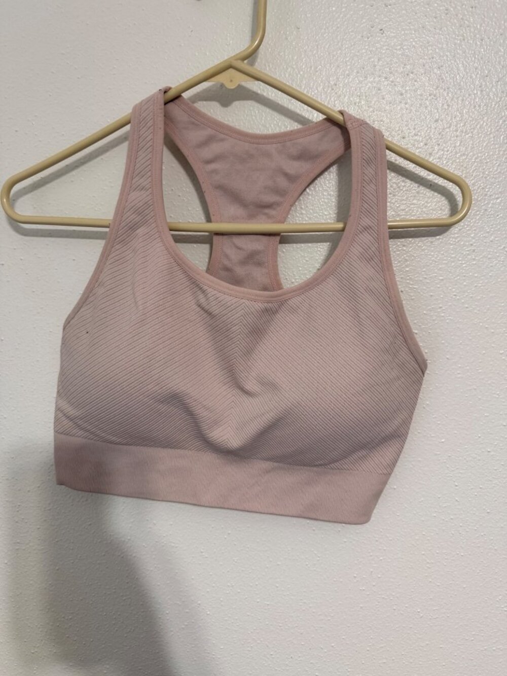 Members Mark Sports Bra Pink Racer Back Padded XL